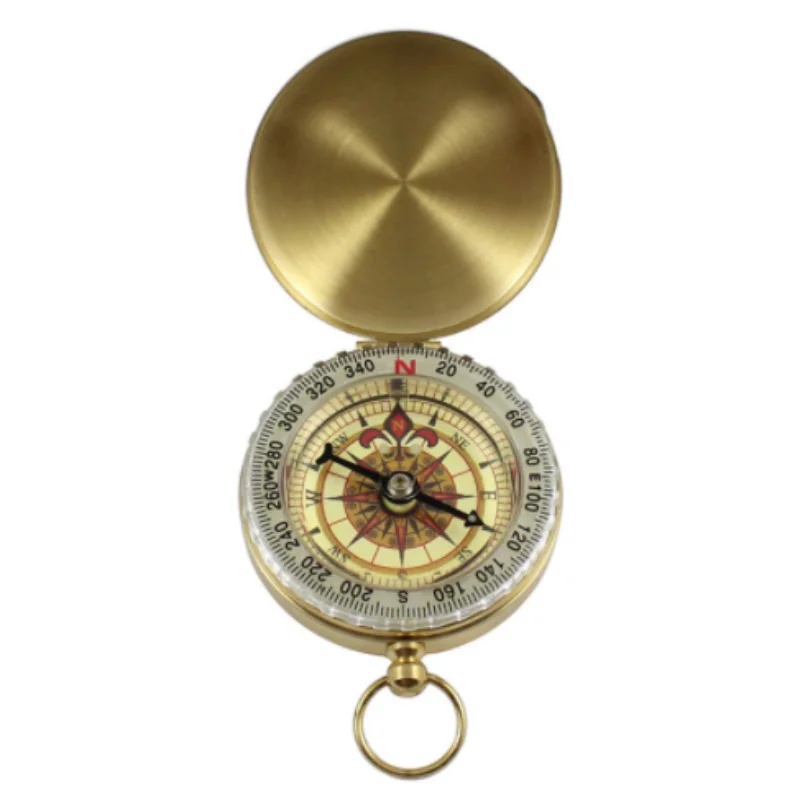 Портативный карманный компас из латуни золотой медный с ночным дисплеем 50 шт. |