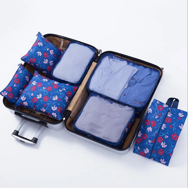 Travel Storage Bag Set For Clothes Tidy Organizer Wardrobe Suitcase Pouch Case Shoes Packing | Дом и сад