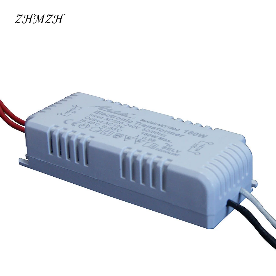 Диммируемый 120 Вт 160 Вт 180 Вт 200 Вт AC220V к AC12V электронный трансформатор для G4/G5.3 MR16 кварцевая галогенная лампа хрустальная лампа CE