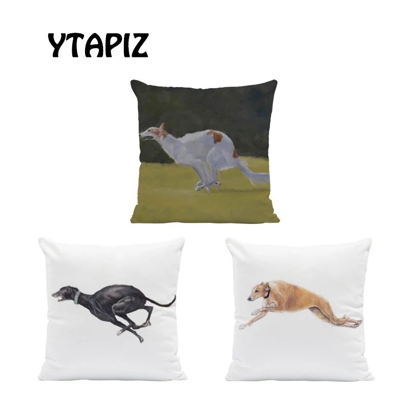 Персонализированная Милая наволочка для собаки Schnauzer Golden Retriever Greyhound