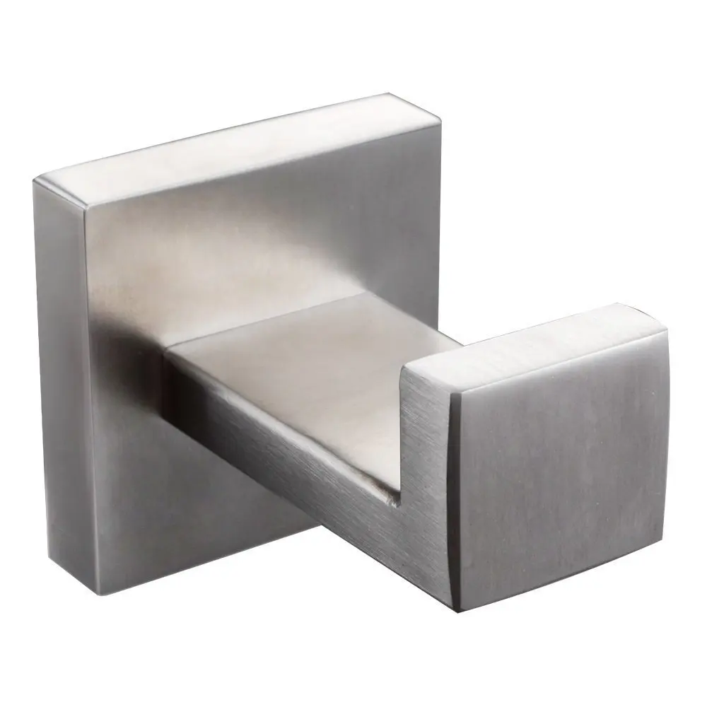 Stainless Steel 4-Pieces Bathroom Sets Square Silver Towel Hook Brushed Bar Toilet Paper Holder Hardware Bath Accessory | Обустройство