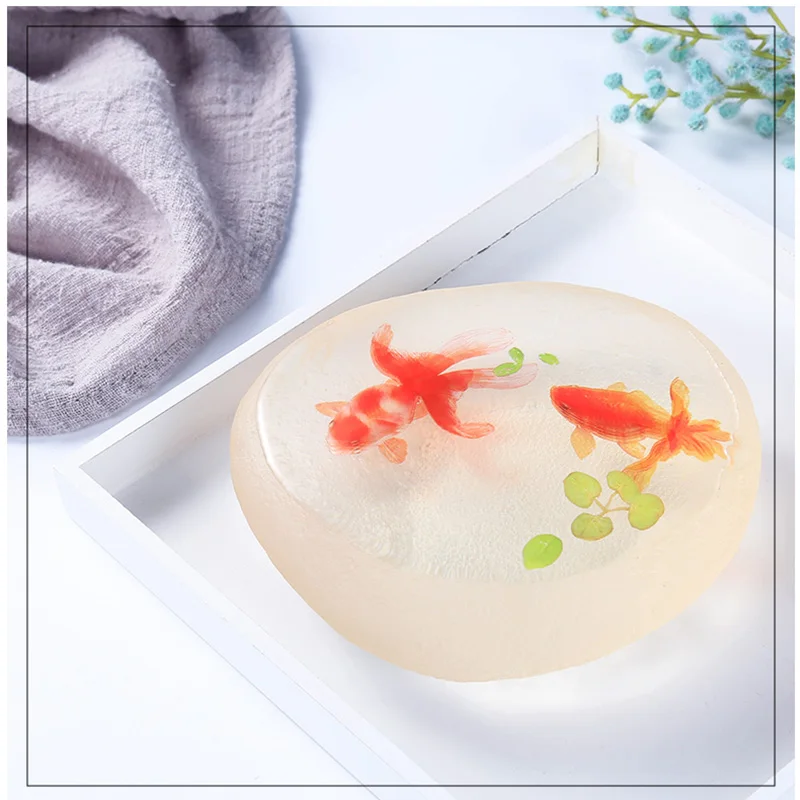 5 листов синий золотой цвет рыбы УФ смолы наклейки заполнить декоративные