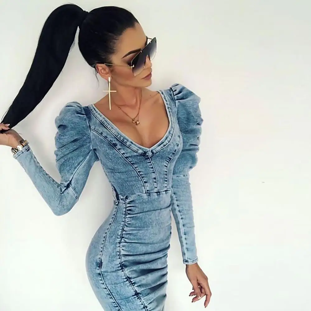 Европейская и американская мода уличное платье в ковбойском стиле с глубоким V