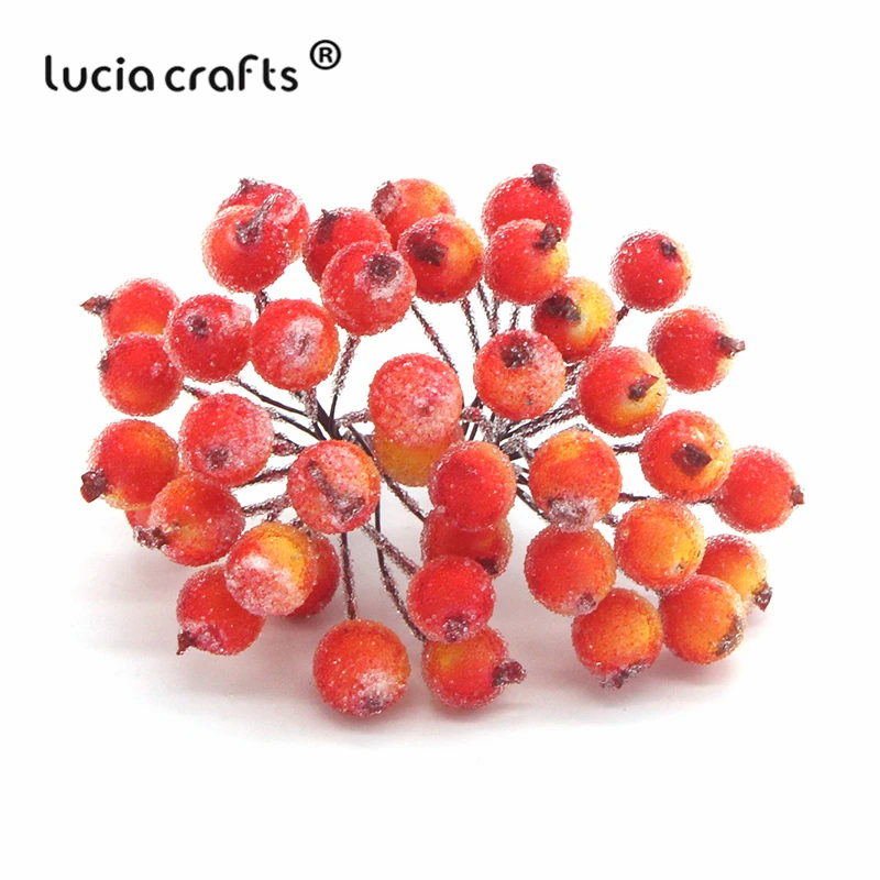 Lucia crafts 1 букет(40 голов) искусственный фруктовый цветок, ягоды, тычинки, декор для свадебной вечеринки, сделай сам, скрапбукинг, материал A0505