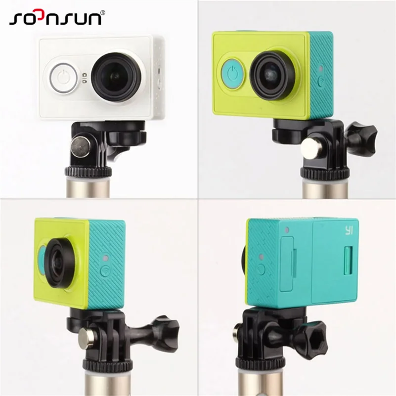 SOONSUN 1/4 ''быстросъемный мини адаптер для штатива Xiaomi Yi Для GoPro плавающий монопод