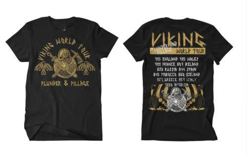 Viking World Tour футболка MenViking Warriors Odin хлопок Повседневная Подарочная футболка Размер США S-3XL Новинка