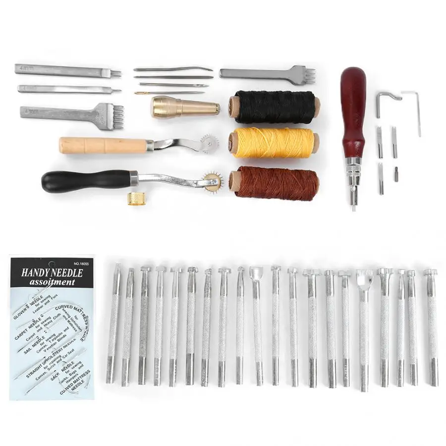 Набор инструментов для штамповки кожи набор многофункциональных кожевенного