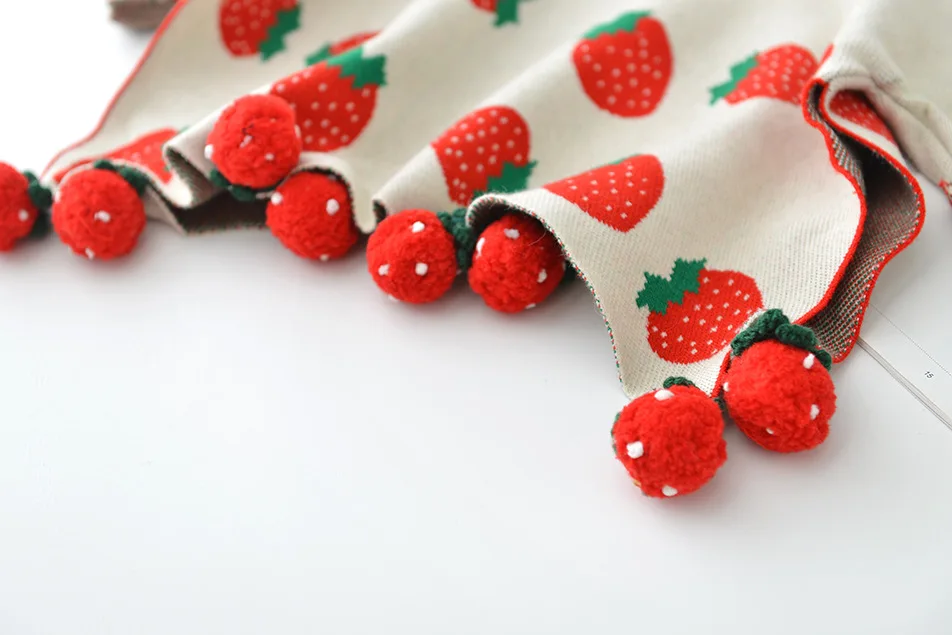 Высококачественная Милая Детская весенняя одежда накидка с помпонами ручной