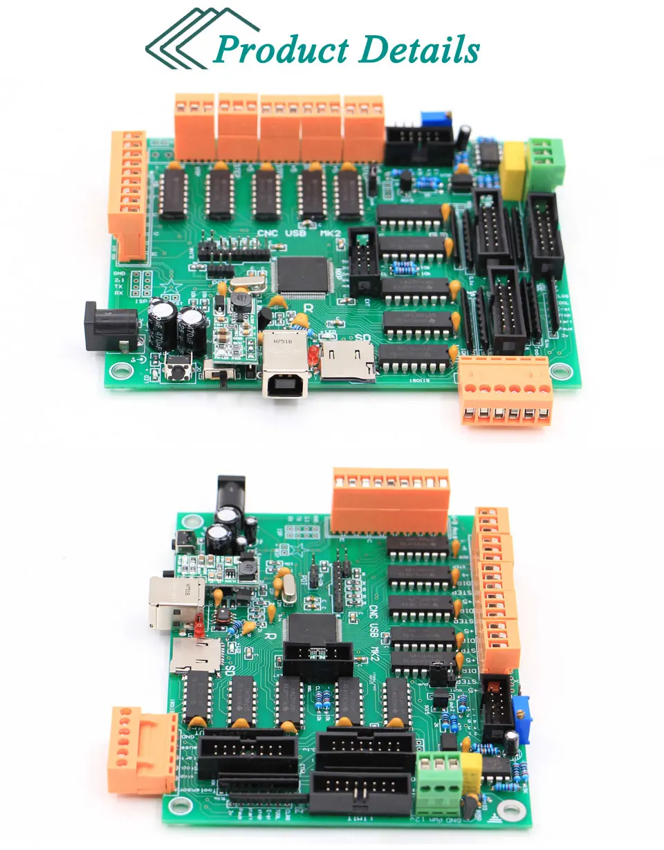 3 оси 4 оси 5 оси USBCNC контроллер ЧПУ USB интерфейсная плата DIY MK2 100 кГц мультиосевая многофункциональная плата управления