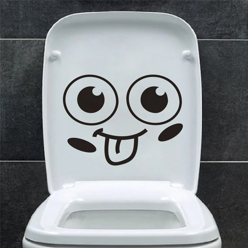 Забавные наклейки для туалета со смехом лица отелей баров ванных комнат
