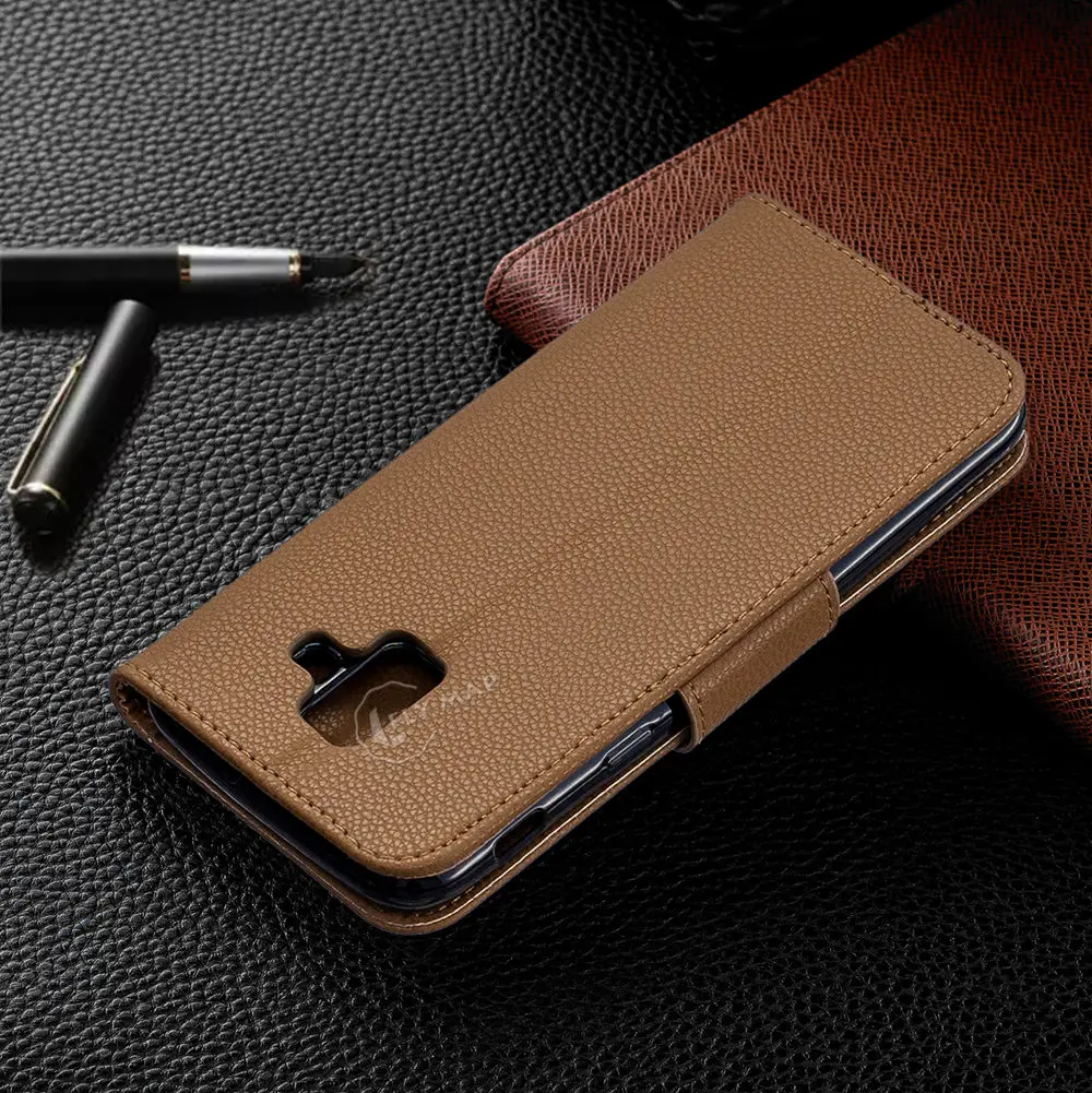 Флип чехол для Samsung Galaxy A6 2018 A600 A600FN A600FN/DS кошелек кожаный телефона A 600 SM