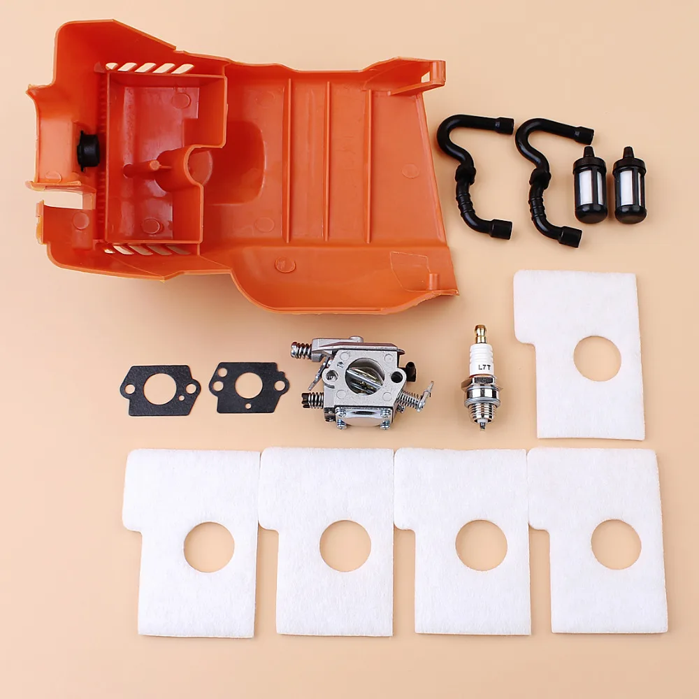 Верхний цилиндр двигателя крышка воздушного фильтра карбюратор топливный шланг