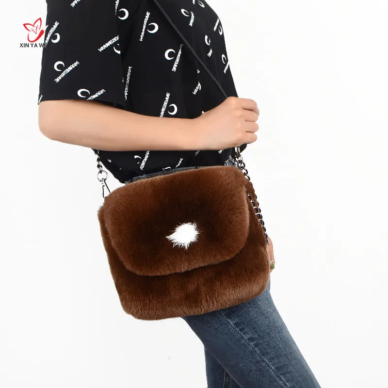 Из натурального кроличьего меха saco de mulher bolsas couro genuíno feminino через плечо sacos alta qualidade