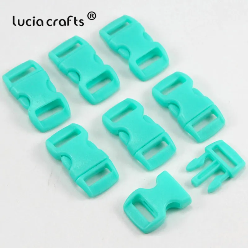 C11 Lake green 6pcs Lucia ремесла 11 мм Пластиковые Контурные боковые пряжки застежки для Паракорда браслет рюкзаки одежда сумки декор E0302 - Цвет: C11 Lake green 6pcs
