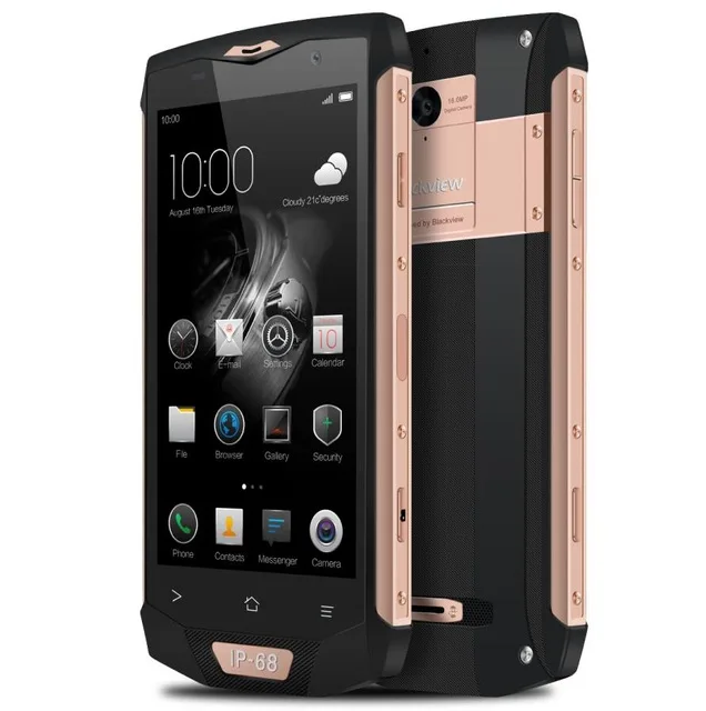 Blackview BV8000 Pro 5," смартфон IP68 Водонепроницаемый MTK6757 Восьмиядерный 6 ГБ ОЗУ 64 Гб ПЗУ 16 МП 4G Android 7,0 телефон - Цвет: Золотой
