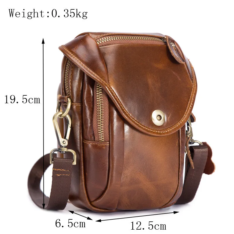 Поясная Сумка из натуральной кожи для мужчин забавная сумочка на ремне маленькая