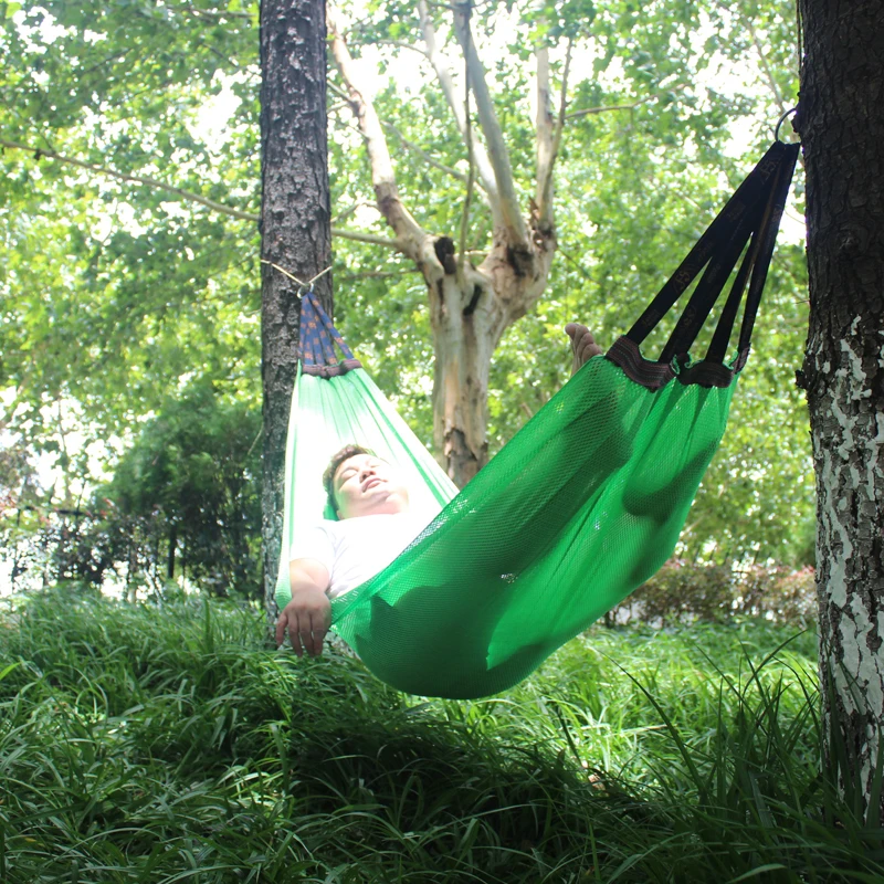 Открытый Кемпинг гамак дышащий Легкий сетчатый с деревом Висячие ремни веревка
