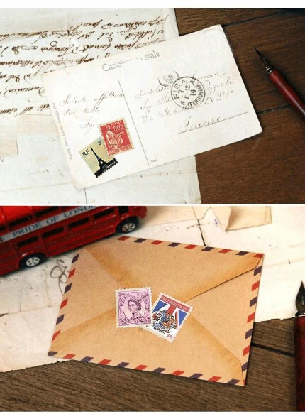 

Vintage European Paris stamp stickers 80pcs different stamp stickers for scrapbooking , decoration , daily memo
