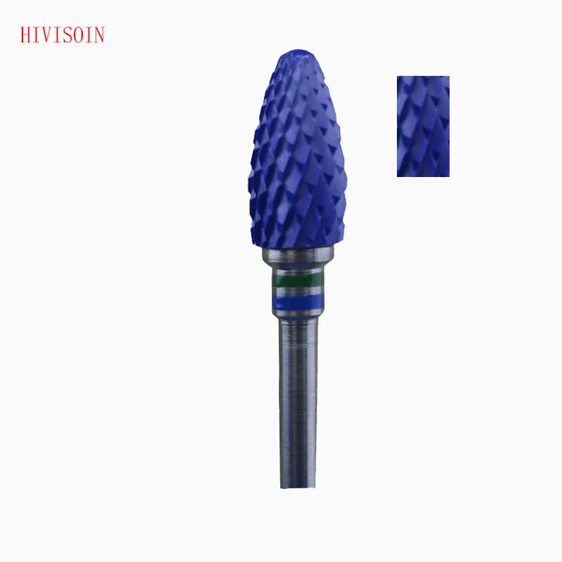 

5Pcs/Lot Bullet Shape- Cross Cut - Blue Zirconia Ceramic Dental Lab Burs - ISO 272 (C) 3401.060