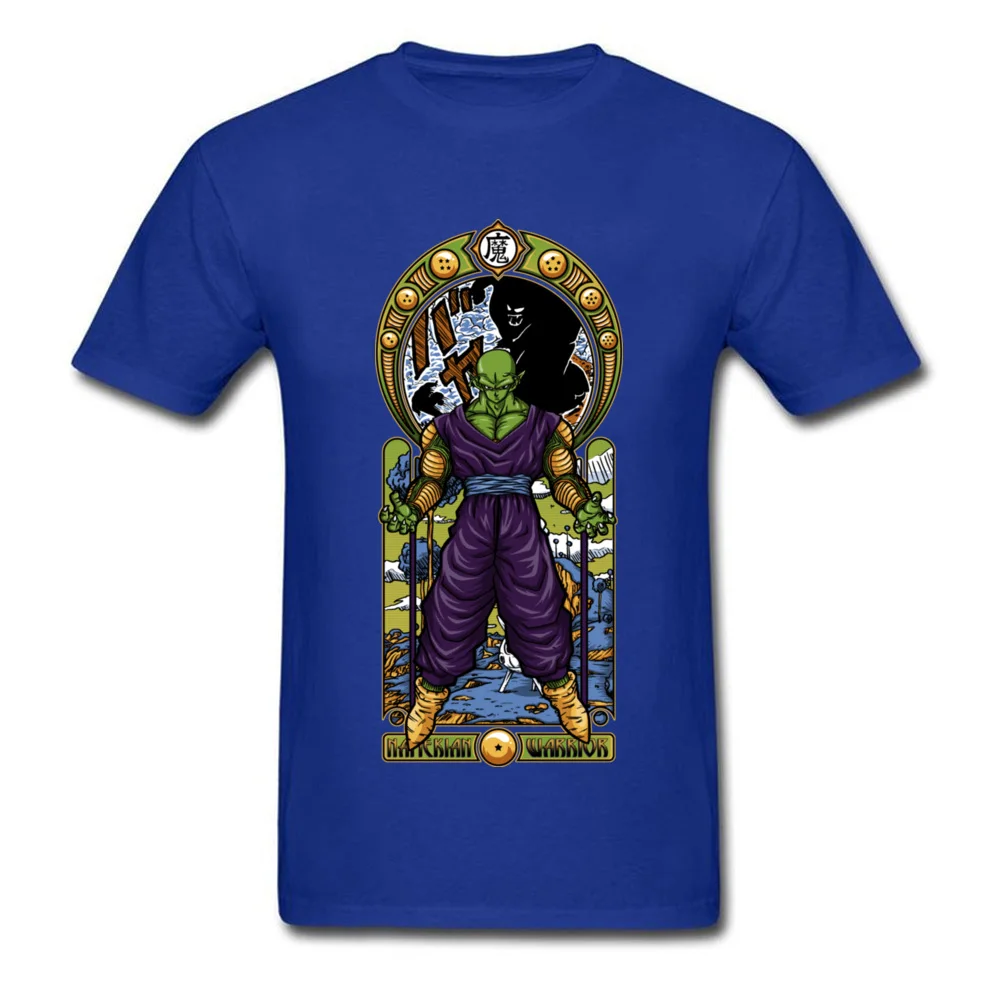 Синий Dragon Ball Namekian Warrior Designed черные топы Мужские крутые футболки с короткими рукавами с рисунком аниме - Цвет: Синий