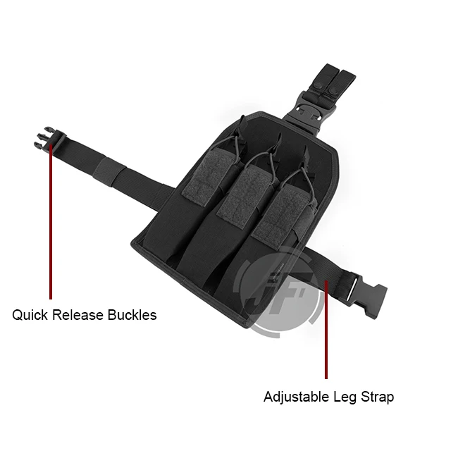 Emerson Тактический тройной emersongear пластиковый пистолет охотничья капля ноги SMG журнал Бедро мешок Mag держатель носитель для MP5/MP7/KRISS
