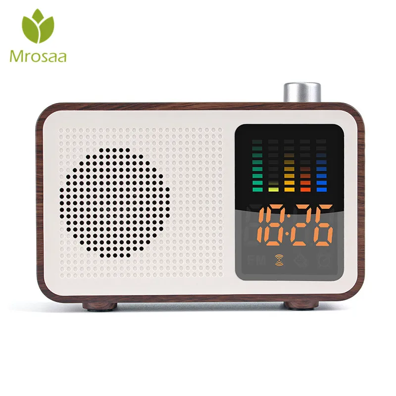 Mrosaa bluetooth динамик Цифровой Будильник FM радио Поддержка AUX TF карта 3 в 1