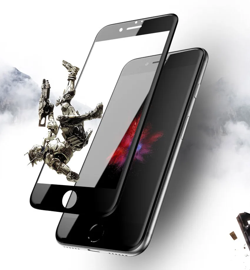 5D изогнутый край для iPhone 8 7 6 Plus X полное покрытие экрана протектор чехол XS MAX XR
