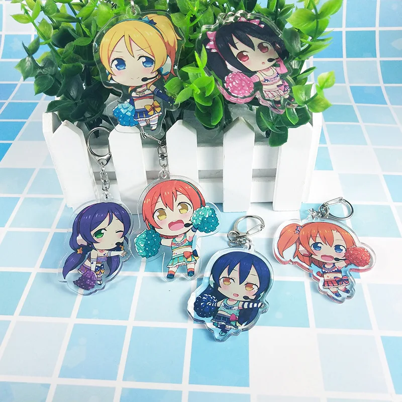 Акриловая цепочка для ключей Love Live Kotori Minami Nico Cheer двухсторонний брелок девочек