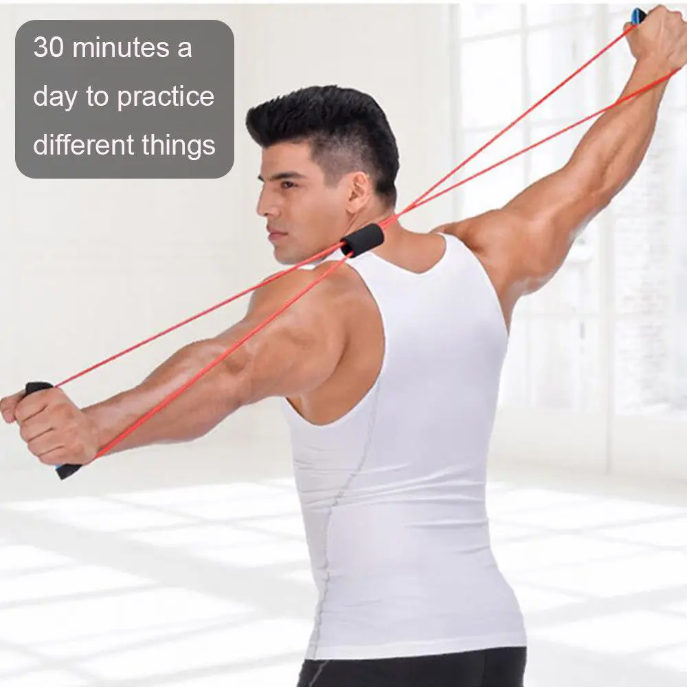 Эспандеры 8 образных эластичных резиновых петель латекса тянуть веревку