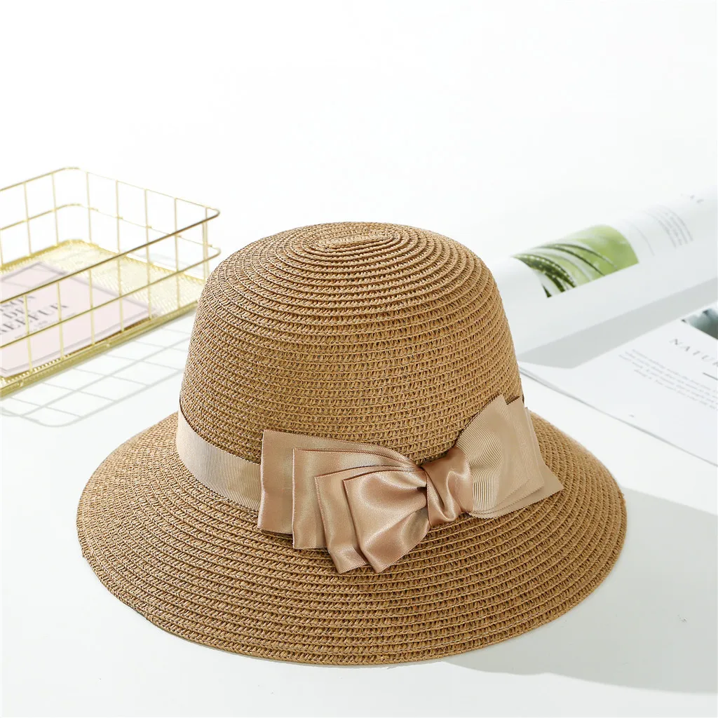 Feitong Панама шляпа летняя Кентукки Дерби соломенная для женщин с большими