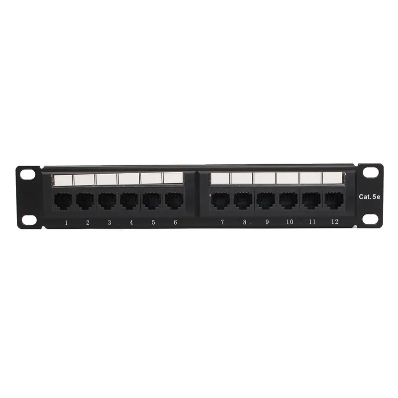 12 портов Cat6/Cat5e RJ45 патч-панель UTP Ethernet LAN сетевой адаптер стойка кабель настенный кронштейн разъем стойка инструмент