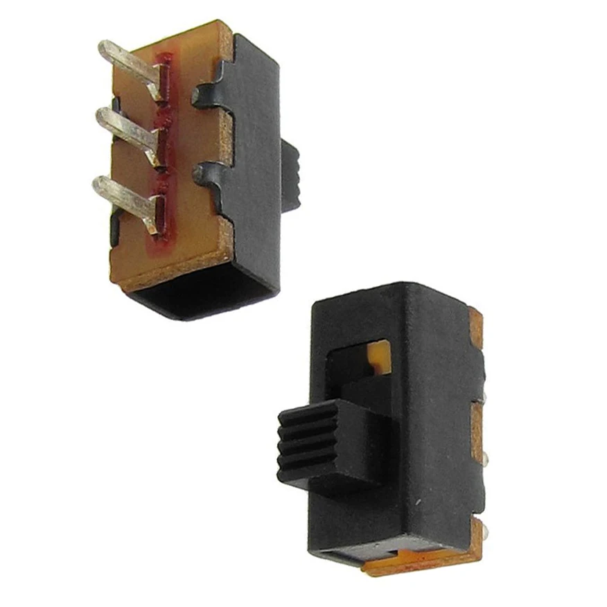 50x2 положения 1P2T SPDT 3 Pin PCB Панель Крепление Мини Вертикальный скользящий