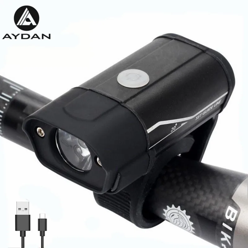 Велосипедный фонарь USB Перезаряжаемый велосипедный передний свет 350 люмен