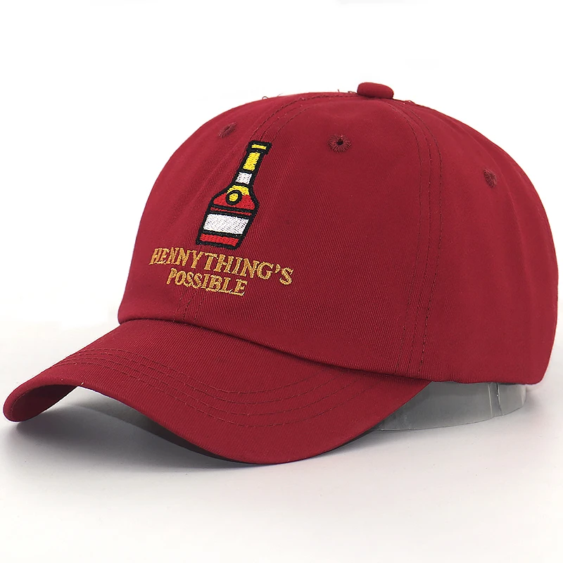 

Кепка с вышивкой henny bottle, хлопковая Регулируемая Кепка для папы, модная кепка в стиле хип-хоп, snapback, повседневные Шапки