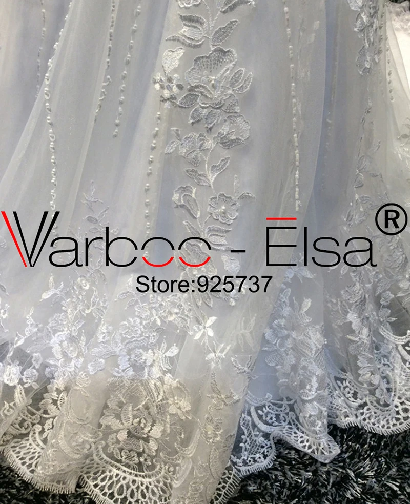 VARBOO_ELSA 2018 высококачественное белое кружевное свадебное платье на заказ русалки