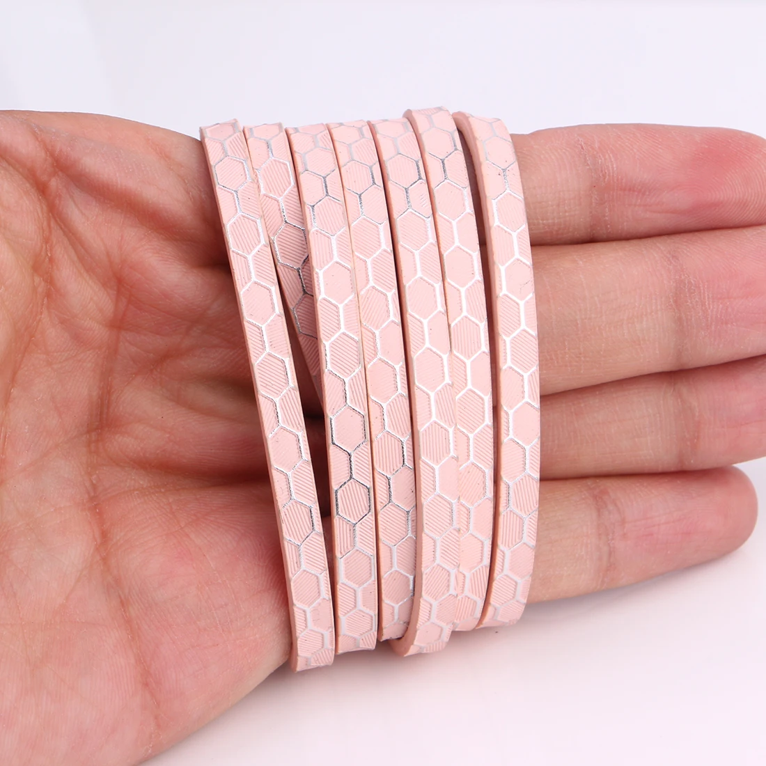 XCHARMS 5MM Flat PU Leather Cord Football Pattern Rope Jewelry Findings Accessories Fashion Making Bracelet Material | Украшения и