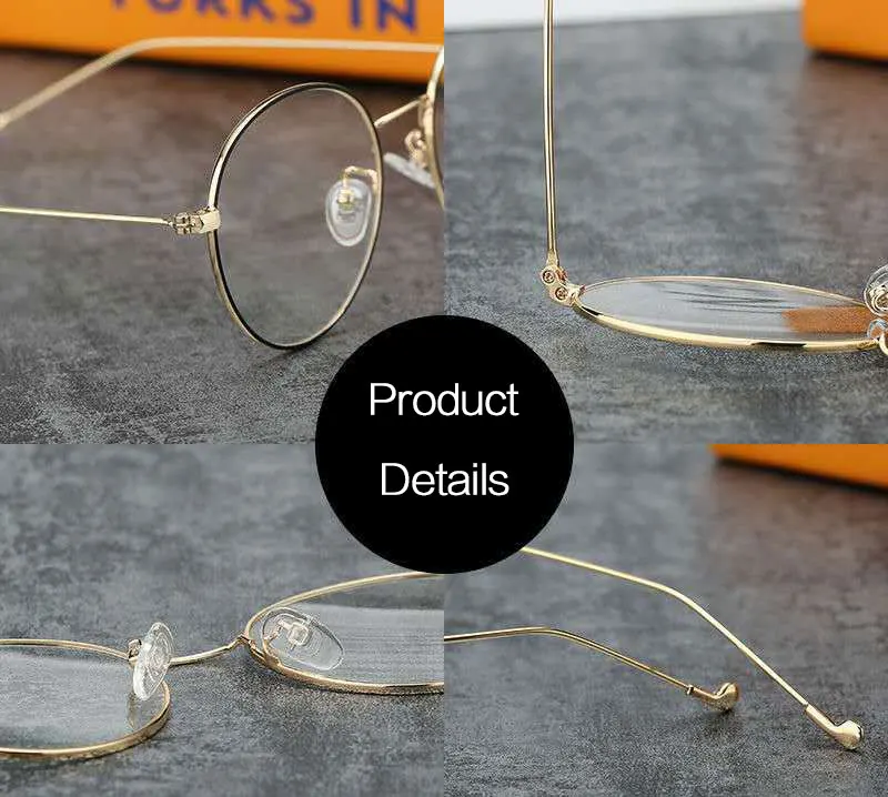 HUHAITANG Round Nearsight Glasses Women Luxury Brand Anti Blue Light Computer Eye Glasses Frames For Men Clear Myopia Eyeglasses