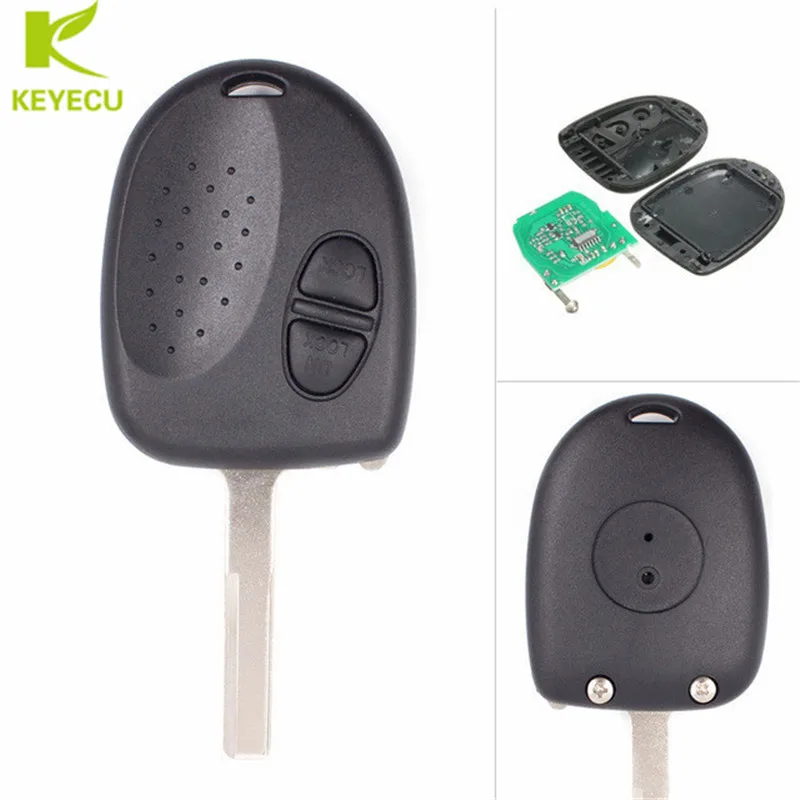KEYECU-mando a distancia sin cortar, 2 botones, 304MHz, ID46, para Pontiac GTO 2004 -2006 FCC ID: QQY8V00GH40001