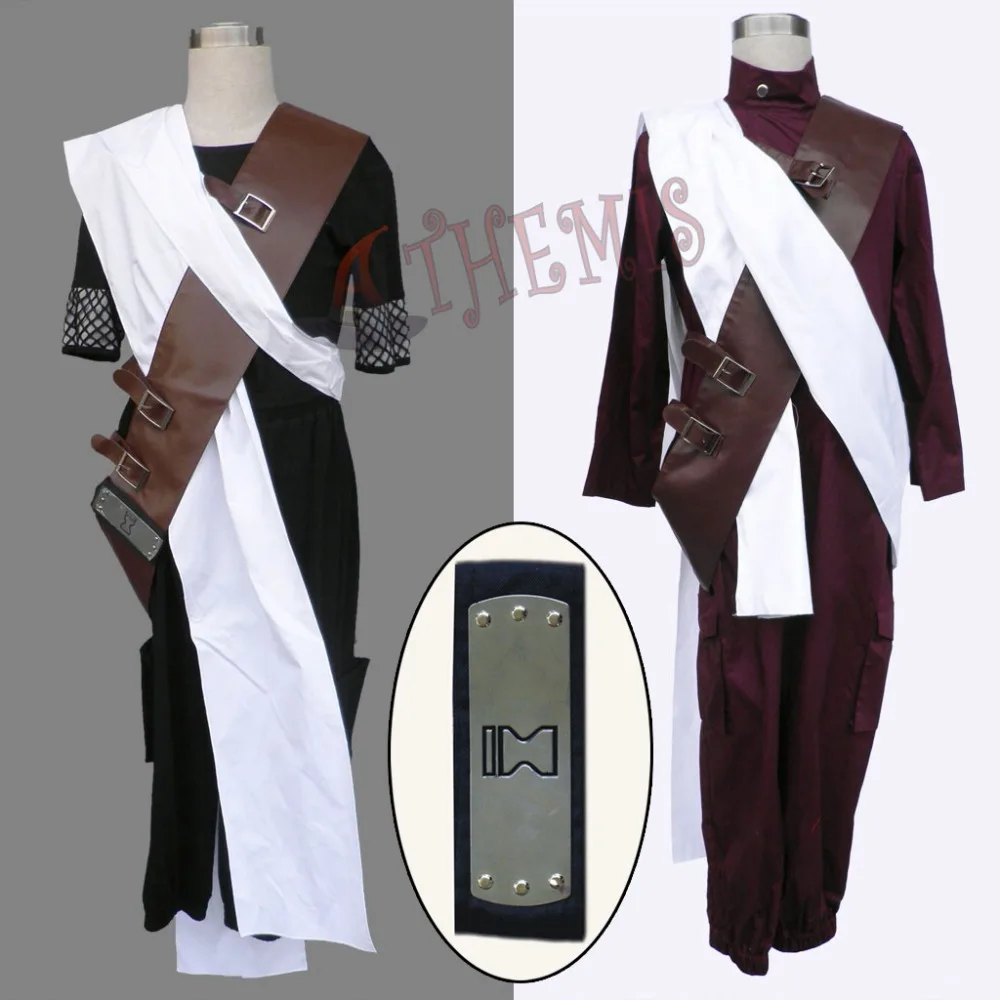 Athemis Gaara Cosplay Costumes Black Headband Gift Full Set With Accessories Same As The Anime Orignal Character's