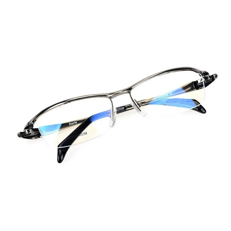 Титановая полуоправа ширина 135 мужская оправа для очков при близорукости по