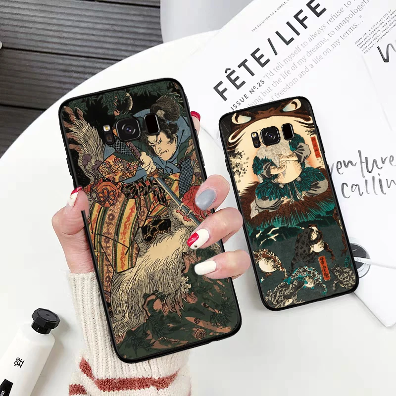 Японский силиконовый чехол samurai для Samsung S6 Edge S7 S8 Plus S9 S10 S10e M10 M20 M30 M40|Бамперы| |