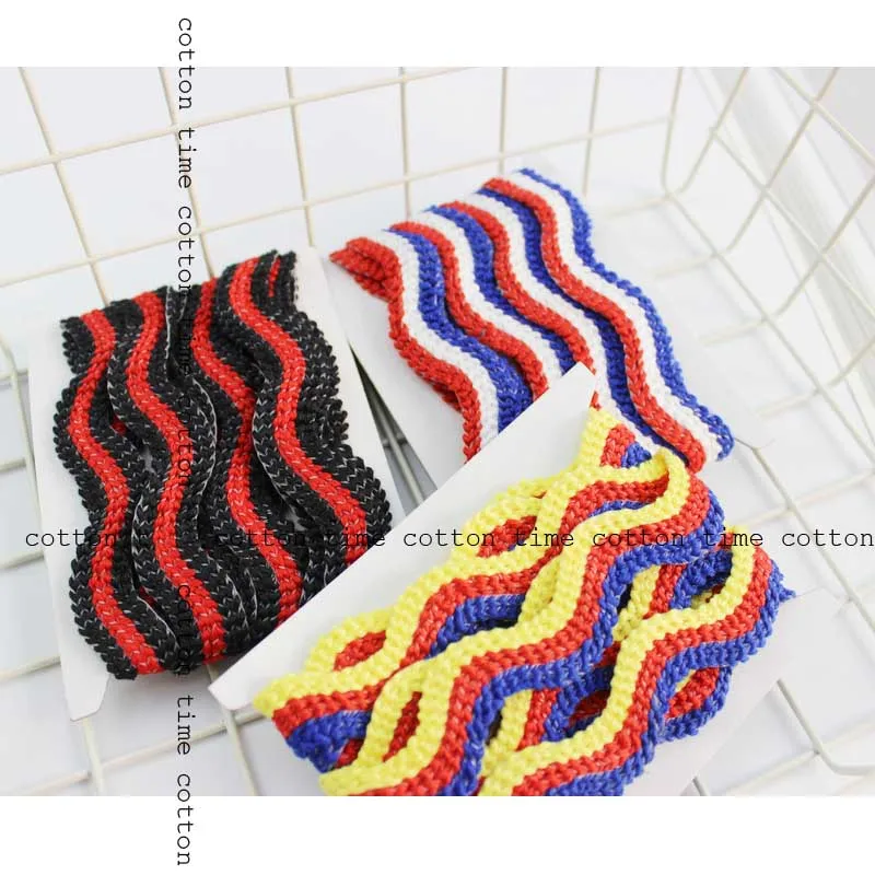 8 ярдов Большая лента Ric Rac Золотая Смешанная тесьма отделка 15 мм аксессуары