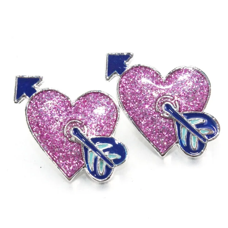 Любовь Сердце 18 мм металлическая кнопка защелки для браслета женский браслет