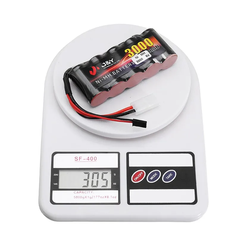 New J&ampY 6V 3000mAh NiMH Rechargeable Battery Pack for FUTABA Plug Servo RC Transmitter For Toys Models Replacement Parts | Игрушки и