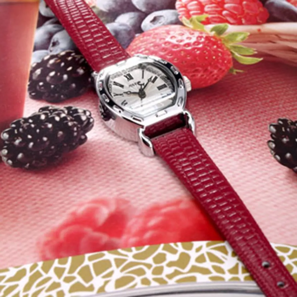JULIUS Small Dial Rome Number Leather Strap Women's Quartz Watches with Gift Watch Case Relogio Feminino Montre | Наручные часы