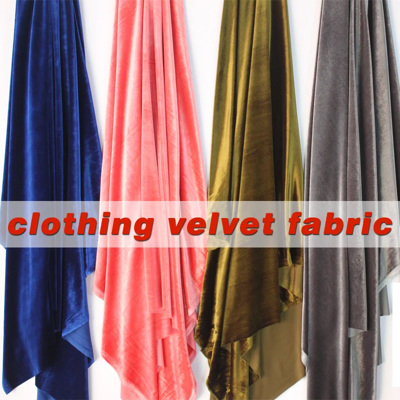 Шелковая Бархатная ткань велюровая плиссированная для одежды вечернее платье
