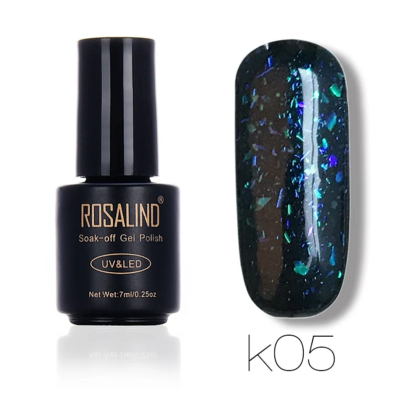 K05 Rosalind гель 1S Блестящий galaxy гель для ногтей 7 мл Праймер стойкий лак для ногтей замачиваемый УФ светодиодный лак высокого качества гель-лаки - Цвет: K05