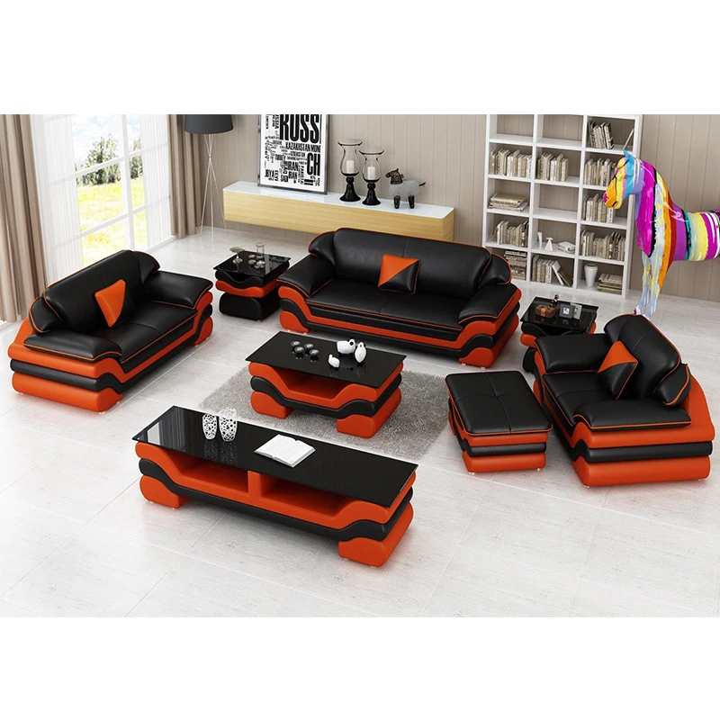 Оптовая продажа мебели для гостиной кожаный диван в итальянском стиле|Наборы