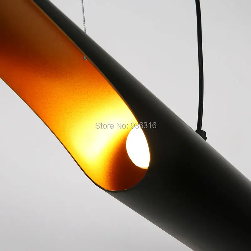 Blueking Современный колтрейн подвеска светодиодные лампы черный алюминиевый труба