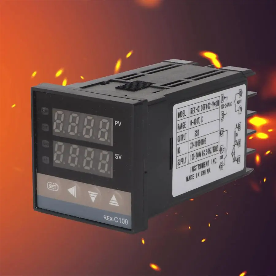 Цифровой PID контроллер температуры 0-400 Цельсия цифровой светодиодный регулятор